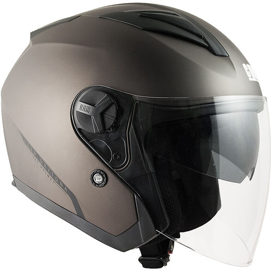 Double Visor Motorcycle Jet Helmet CGM 130a DAYTONA Satin Brown