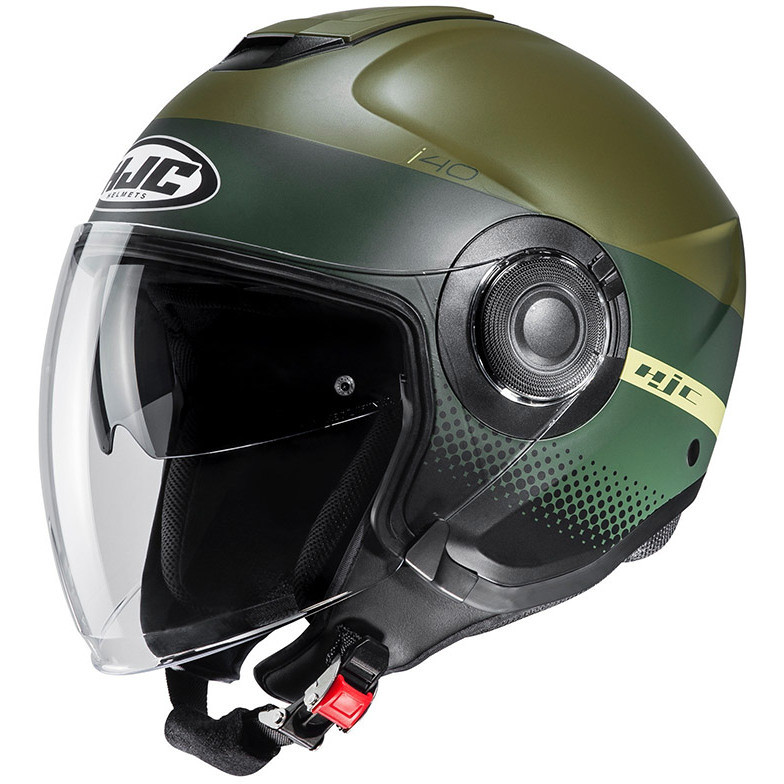 Dual Visor Jet Helmet HJC i40 UNOVA MC4SF Military Green