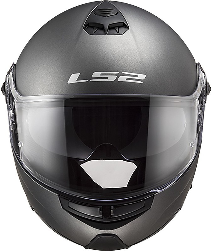 Dual Visor Modular Motorcycle Helmet LS2 FF 325 Strobe Titanium For