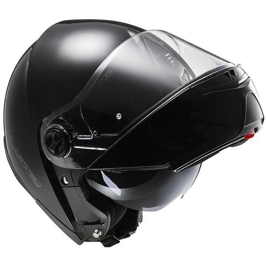 Dual Visor Modular Motorcycle Helmet LS2 FF325 Strobe Gloss Black