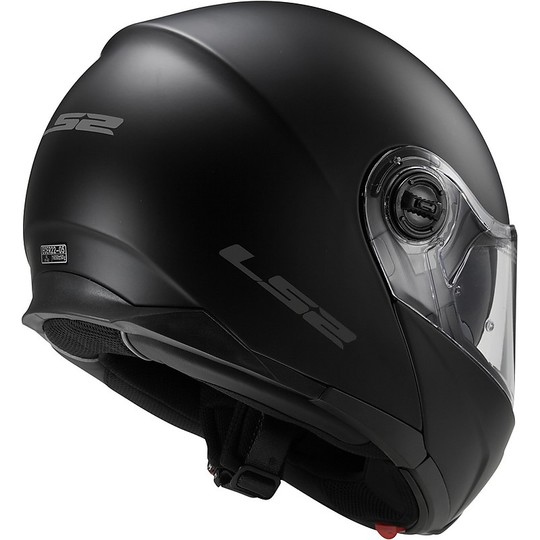 Dual Visor Modular Motorcycle Helmet LS2 FF325 Strobe Matt Black