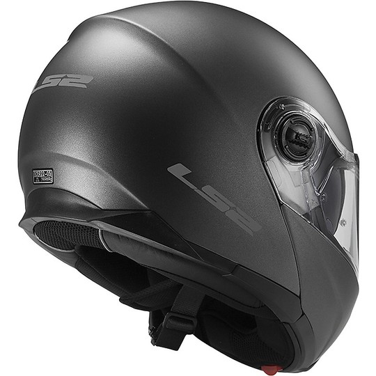 Dual Visor Modular Motorcycle Helmet LS2 FF325 Strobe Matt Black