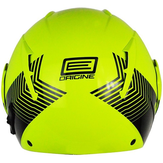 Dual Visor Modular Motorcycle Helmet Origin Riviera Line Fluorescent Yellow