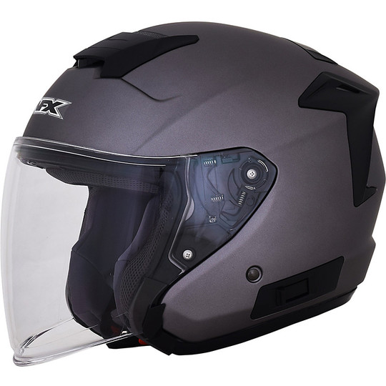 Dual Visor Motorcycle Helmet Jet AFX Fx-60 Frost Gray