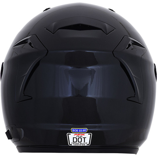 Dual Visor Motorcycle Helmet Jet AFX Fx-60 Glossy Black
