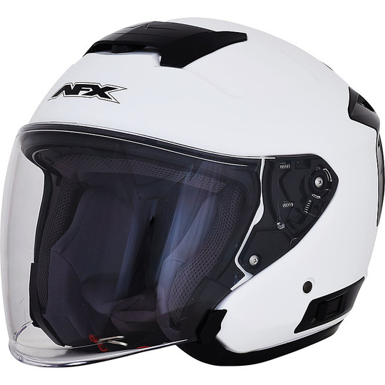 Dual Visor Motorcycle Helmet Jet AFX Fx-60 White