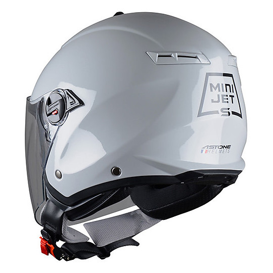 Dual Visor Motorcycle Helmet Jet Astone MiniJet S Light Grey