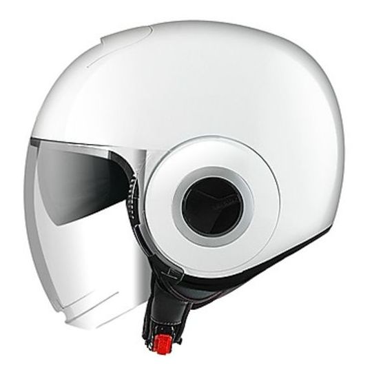 Dual Visor Motorcycle Helmet Jet Shark Nano Blank White Azur