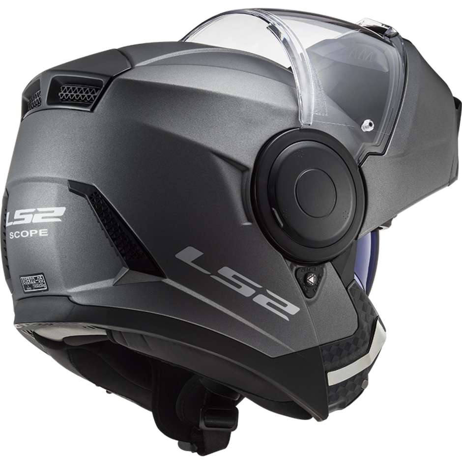 Dual Visor Motorcycle Modular Helmet Ls2 FF902 SCOPE Solid Matt Titanium