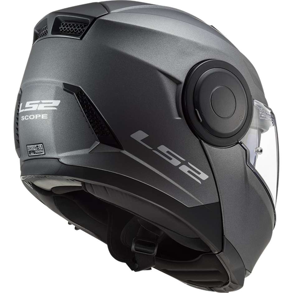 Dual Visor Motorcycle Modular Helmet Ls2 FF902 SCOPE Solid Matt Titanium