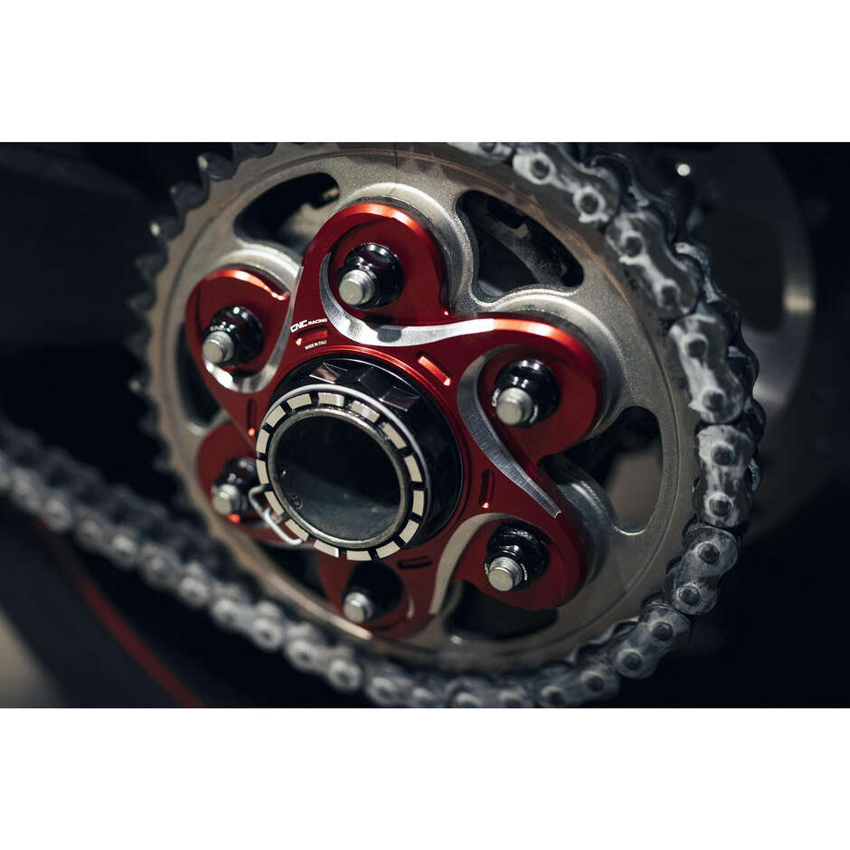 DUCATI BICOLOR CROWN FLANGE FL504 CNC Racing Black Red