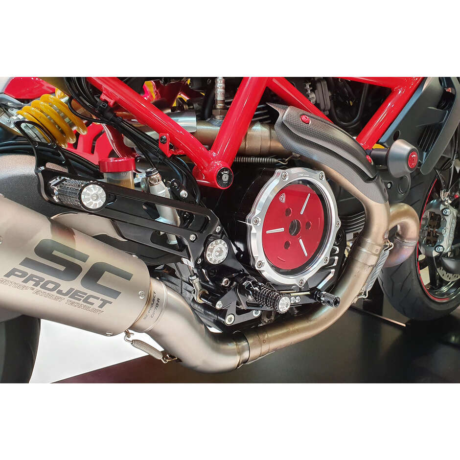 Ducati CAC02 CNC Racing Clear Oil Clutch Cover Compensator Ring Silver