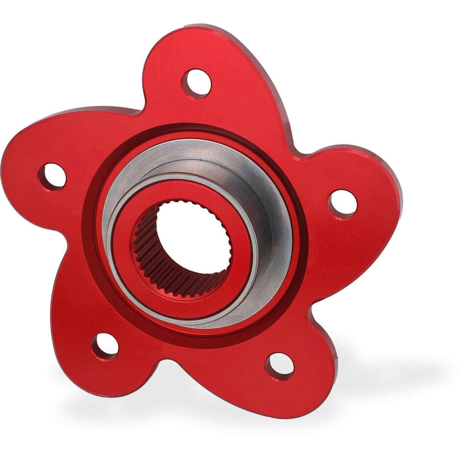 Ducati CNC Racing FL509 Kronenflansch Rot Silber