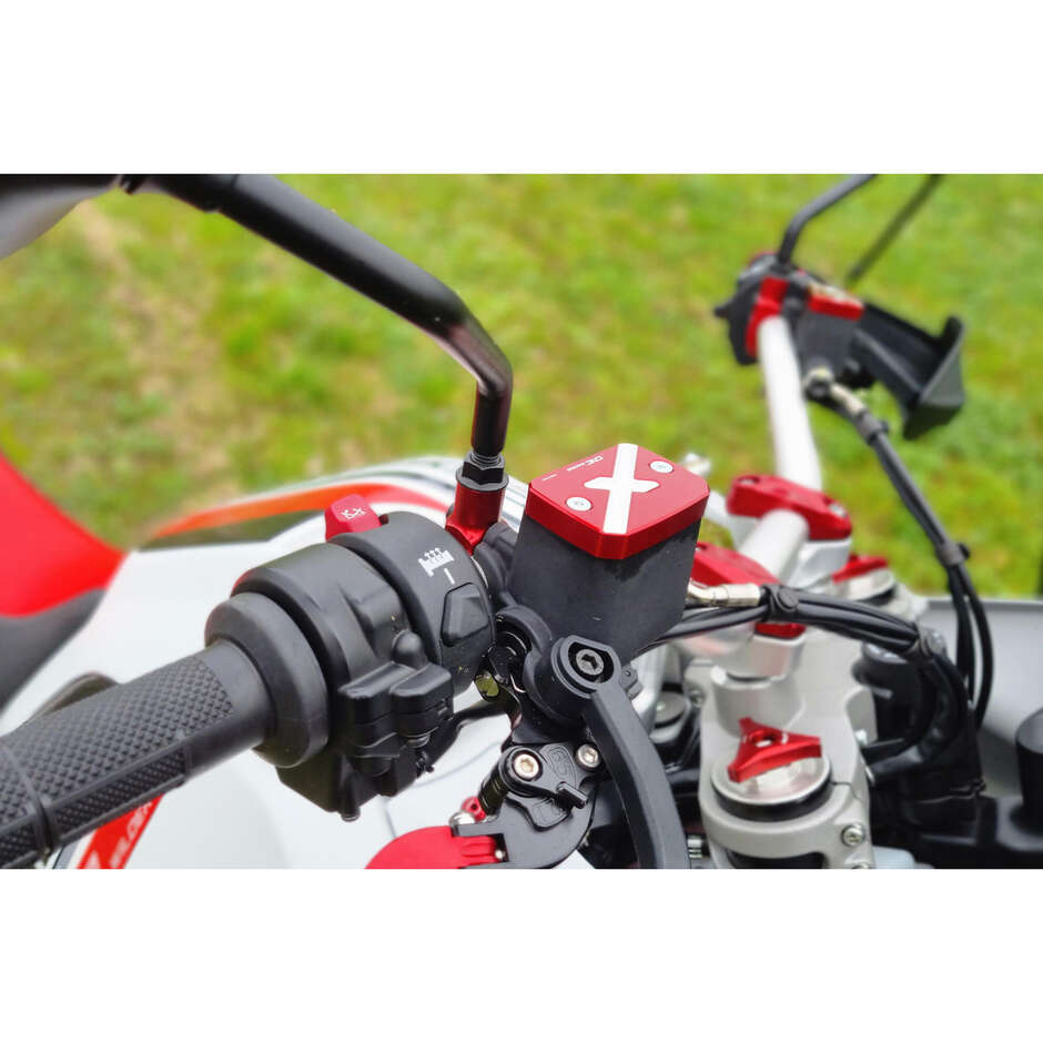 Ducati DesertX CNC Racing TF201 Deckel des Bremsflüssigkeitsbehälters vorn, rot