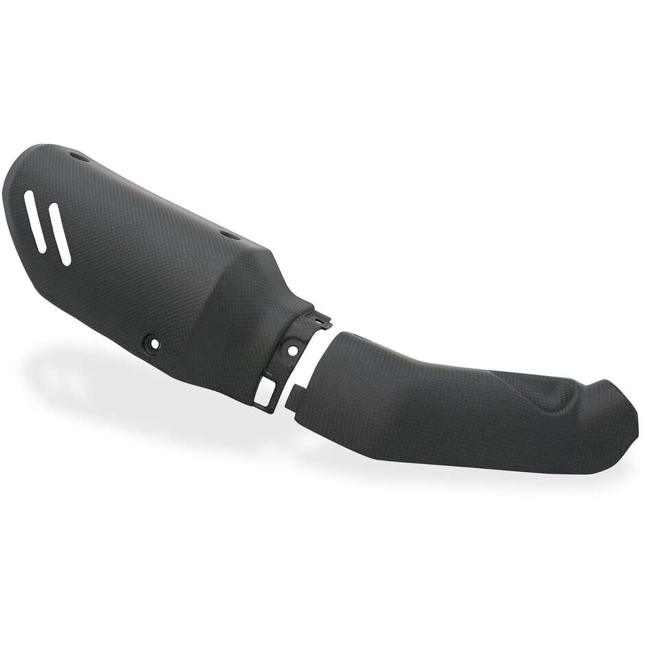 Ducati DesertX Full Exhaust Heat Shield - Carbon CNC Racing ZA242 Matt