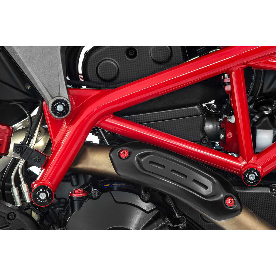 Ducati Hypermotard 821 Rahmenkappen; 939 CNC Racing TT326 Rot