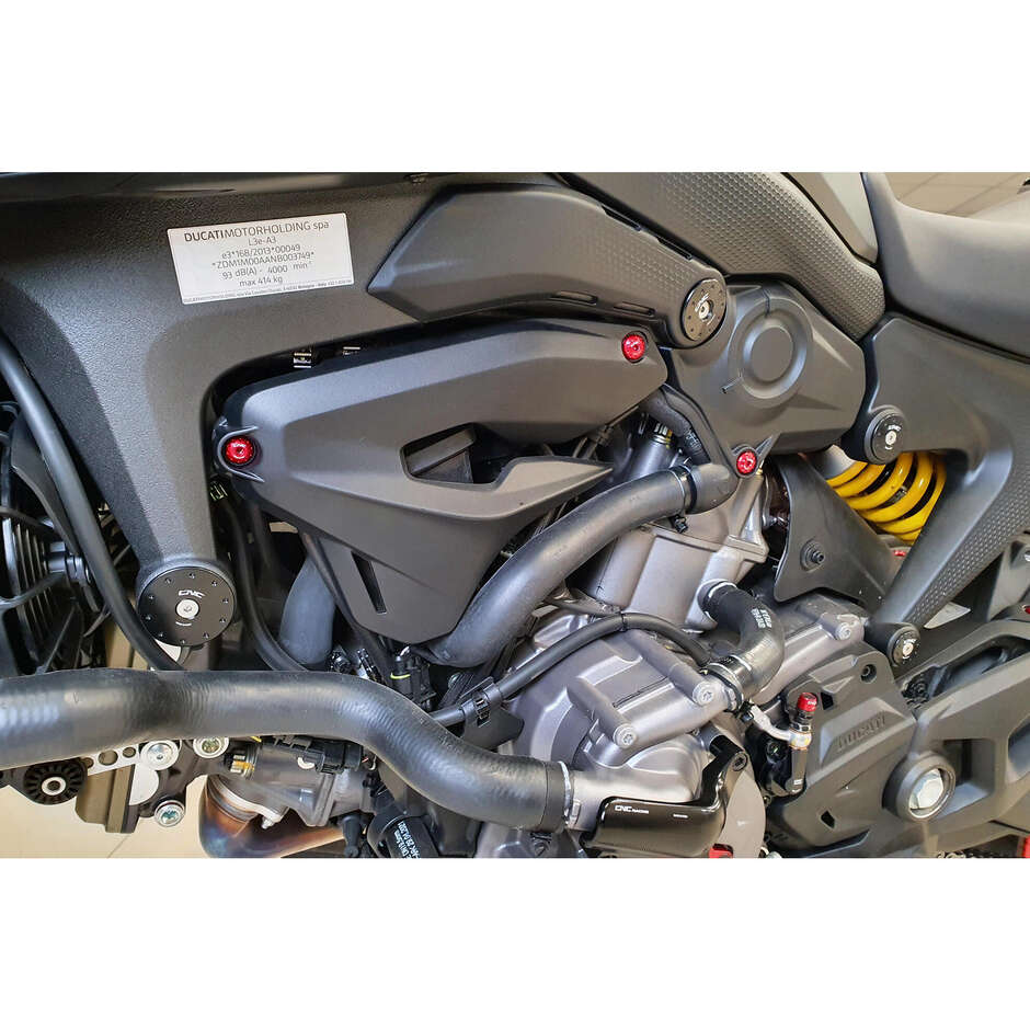 Ducati Monster 937 Frame Caps Kit CNC Racing TT365 Black