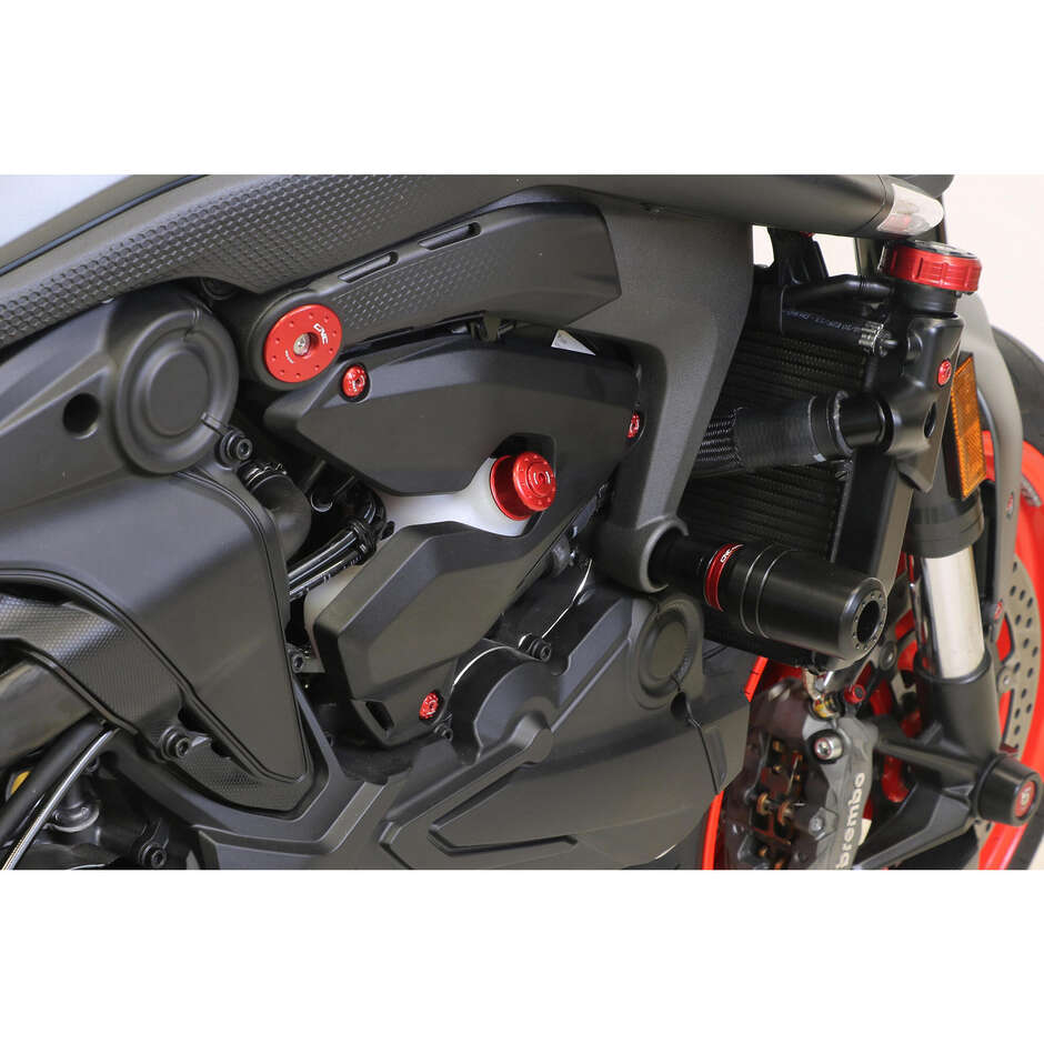 Ducati Monster 937 Frame Plug Kit (for TC325 Mounting) CNC Racing TT364 Red