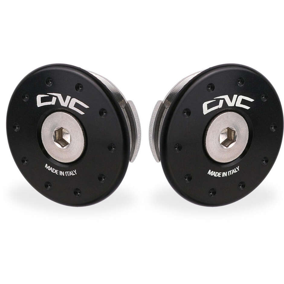 Ducati Multistrada V4 Frame Caps - Small Holes CNC Racing TT371 Black