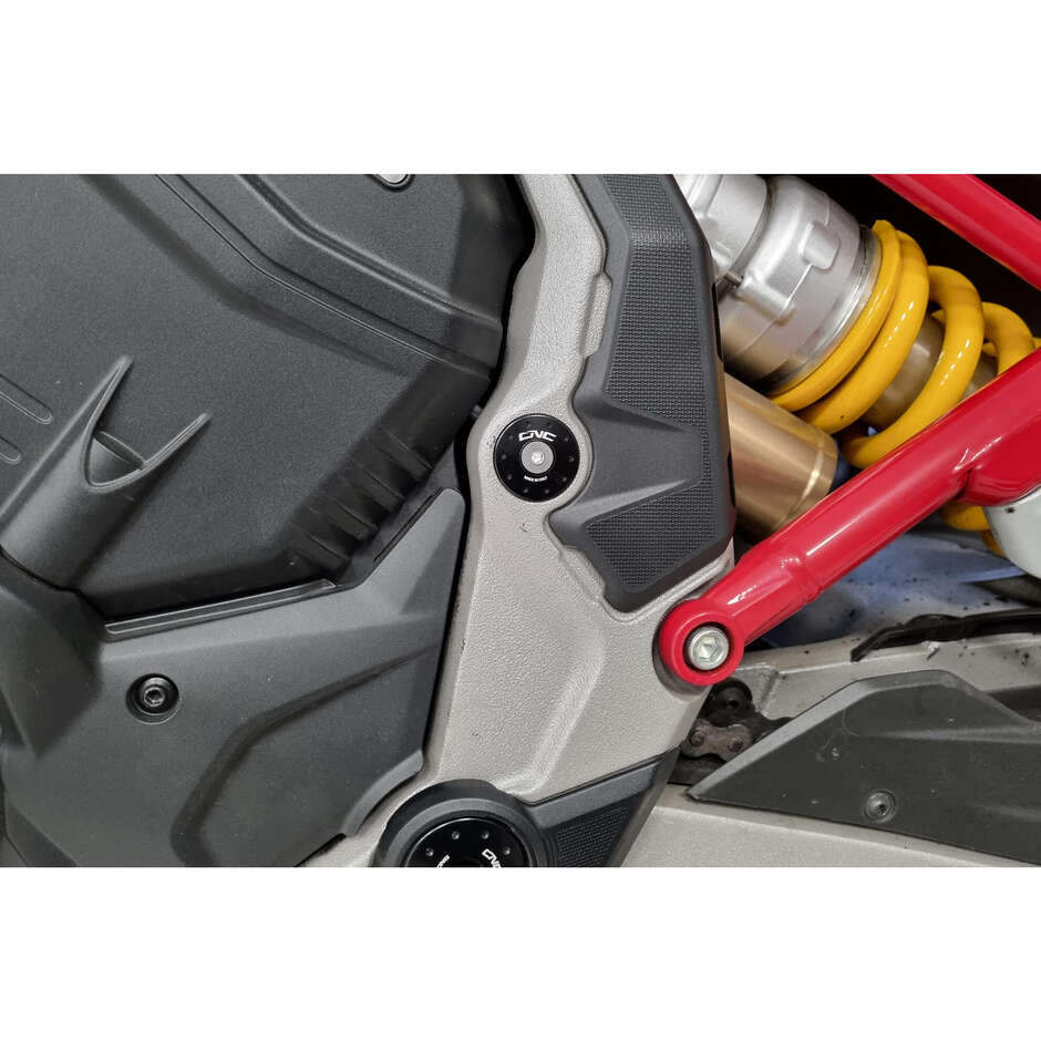 Ducati Multistrada V4 Frame Caps - Small Holes CNC Racing TT371 Black