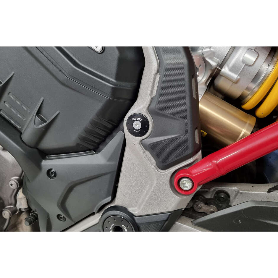 Ducati Multistrada V4 Frame Caps - Small Holes CNC Racing TT371 Black