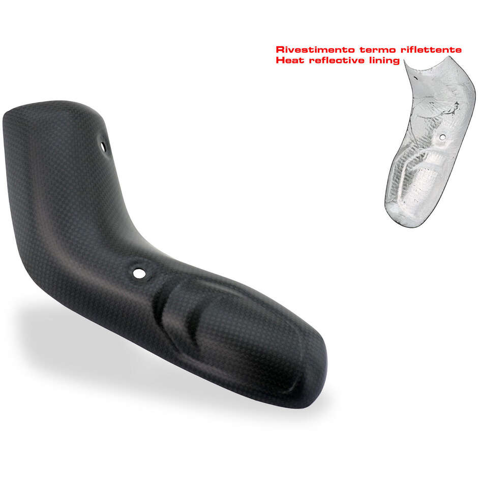 Ducati Multistrada V4 Lower Collector Heat Shield - Carbon CNC Racing ZA997 Glossy