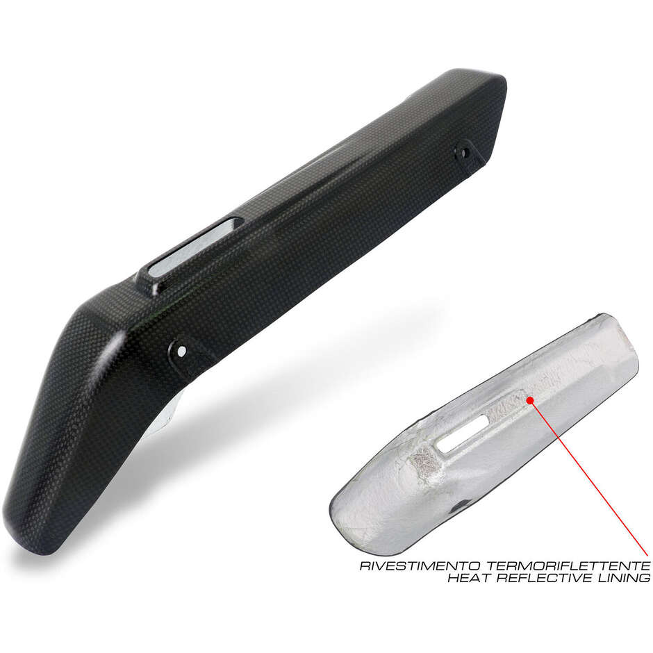 Ducati Multistrada V4 Silencer Heat Shield - Carbon CNC Racing ZA994 Matte
