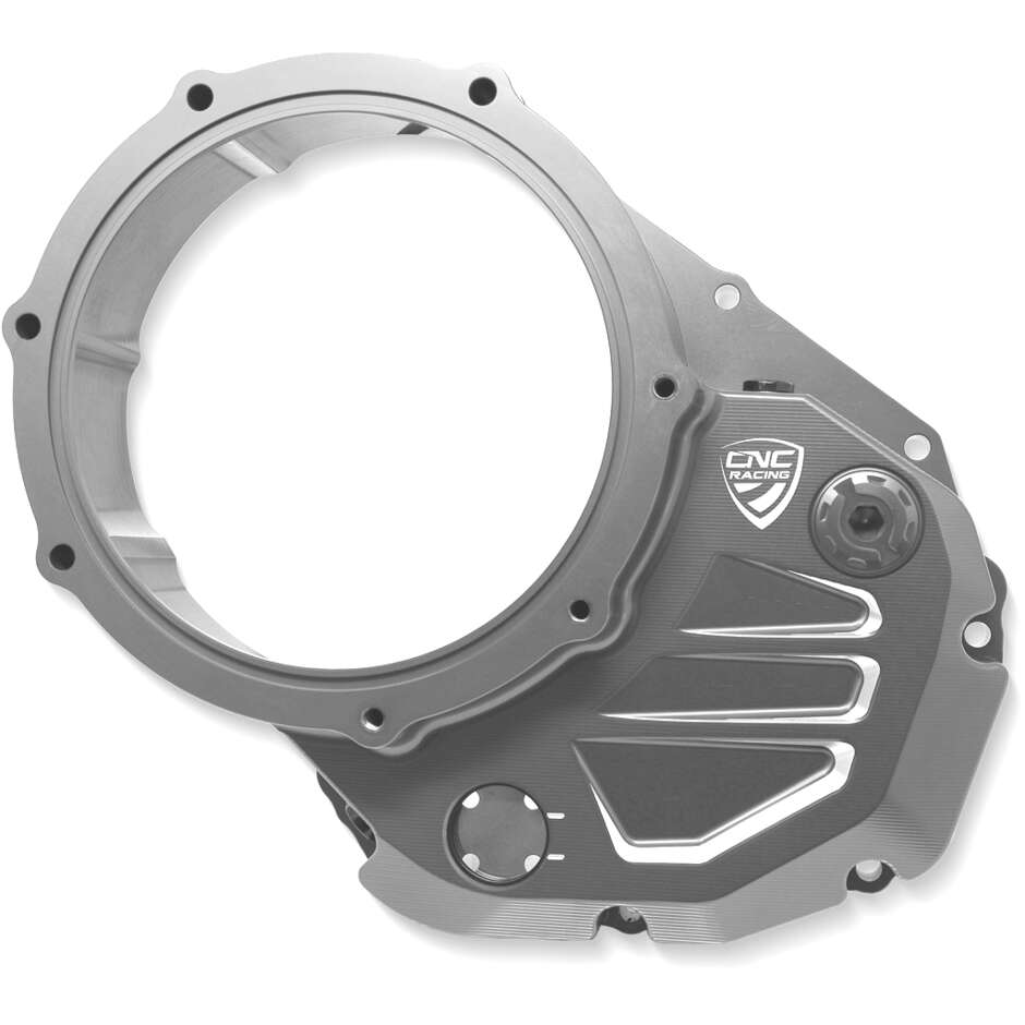 Ducati Oil Clutch Clear Cover - Body Only CNC Racing Silver