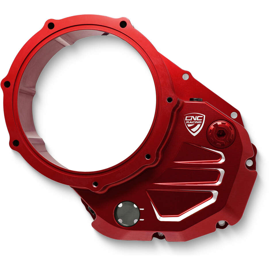 Ducati Ölkupplung, transparente Abdeckung – nur Gehäuse, CNC Racing, Rot