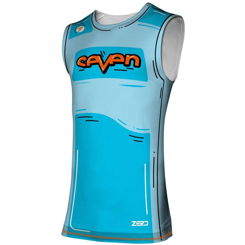 Débardeur Moto Cross SEVEN MX ZERO 25.1 HIJACK Cyan