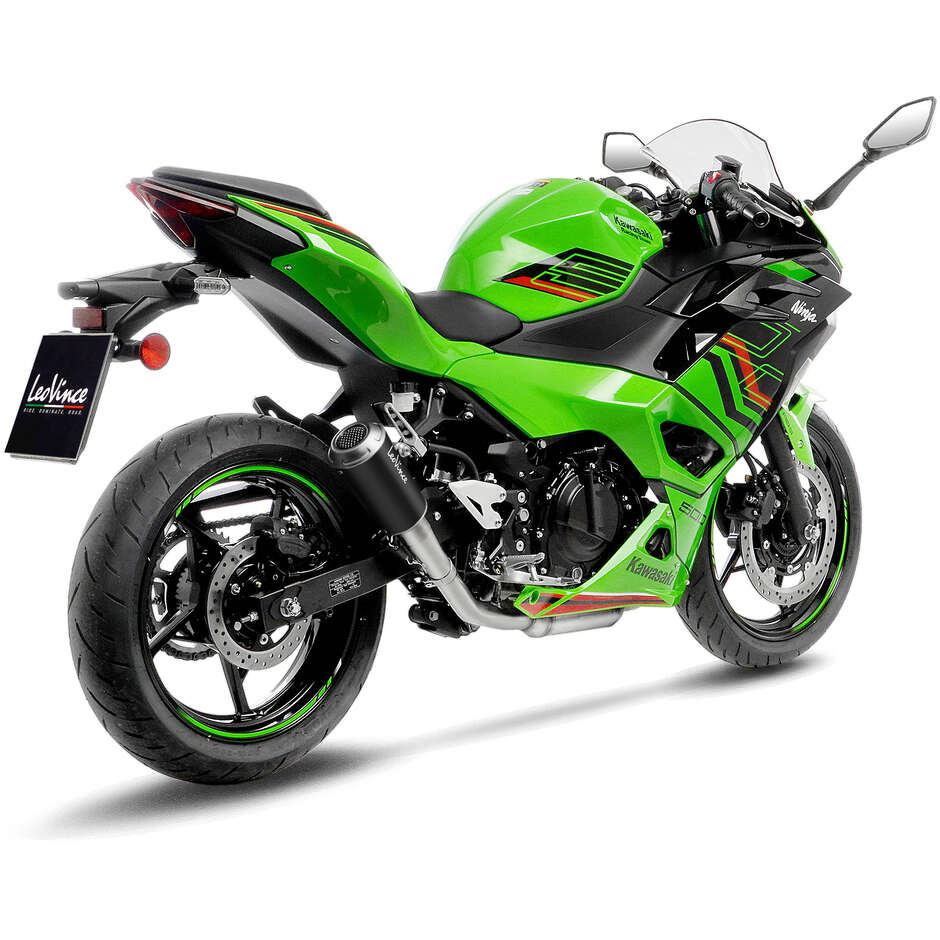 Echappement Slip-On Leovince 15218BU LV-10 BLACK EDITION Spécifique Pour KAWASAKI Ninja500/SE - Z500/SE (24-25); Ninja400 (18-23); Z400 (19-23)