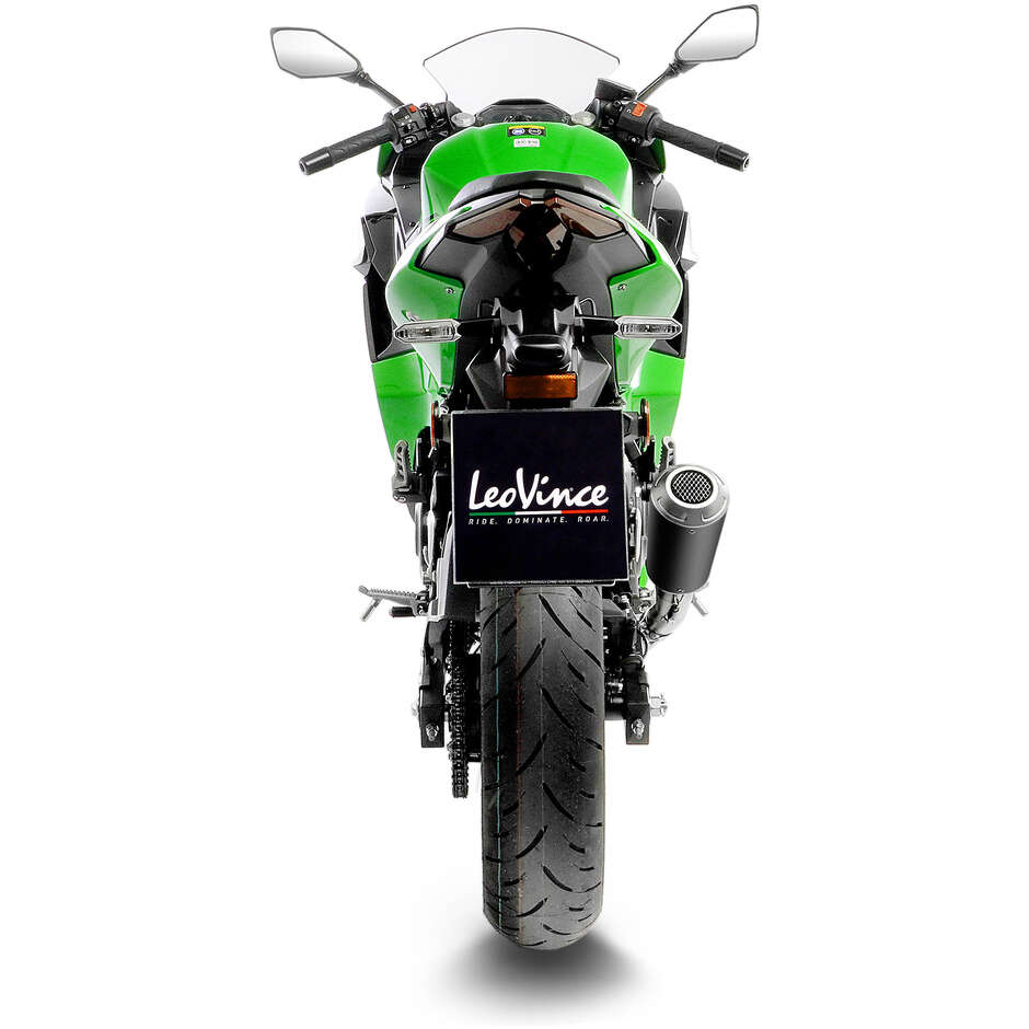 Echappement Slip-On Leovince 15218BU LV-10 BLACK EDITION Spécifique Pour KAWASAKI Ninja500/SE - Z500/SE (24-25); Ninja400 (18-23); Z400 (19-23)