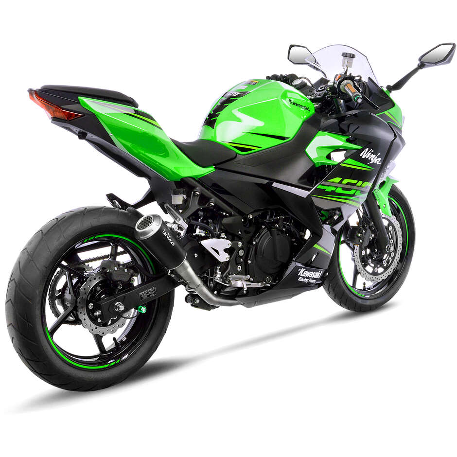 Echappement Slip-On Leovince 15218BU LV-10 BLACK EDITION Spécifique Pour KAWASAKI Ninja500/SE - Z500/SE (24-25); Ninja400 (18-23); Z400 (19-23)