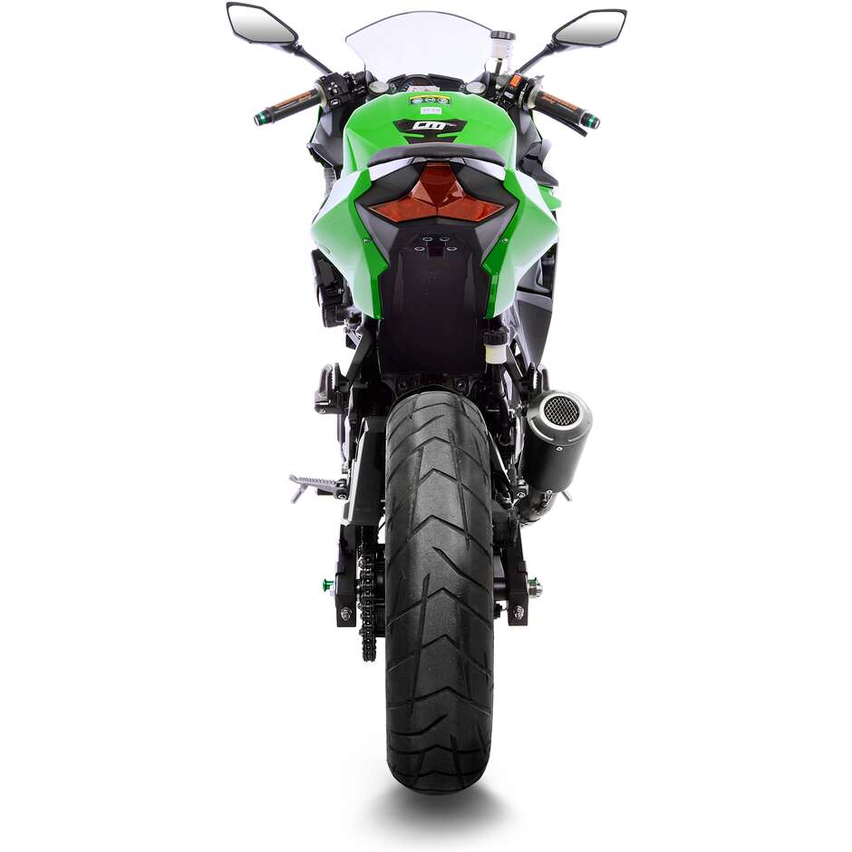 Echappement Slip-On Leovince 15218BU LV-10 BLACK EDITION Spécifique Pour KAWASAKI Ninja500/SE - Z500/SE (24-25); Ninja400 (18-23); Z400 (19-23)