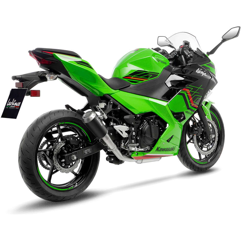 Echappement Slip-On Leovince 15218BU LV-10 BLACK EDITION Spécifique Pour KAWASAKI Ninja500/SE - Z500/SE (24-25); Ninja400 (18-23); Z400 (19-23)