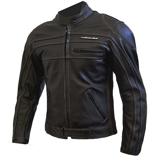 Echtes Leder Motorradjacke Jacke In Black Eagle Sheild Modell