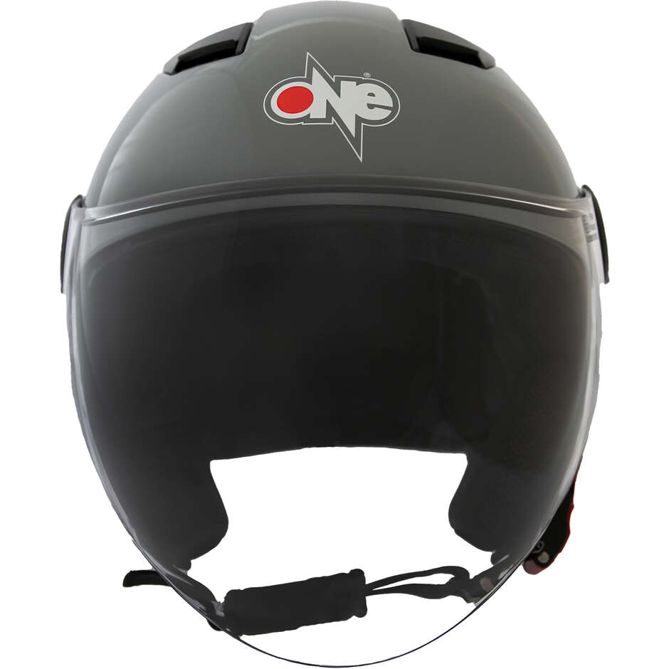 Ein Gamma 2.0 Jet-Motorradhelm mit Visier, Nardo Grey