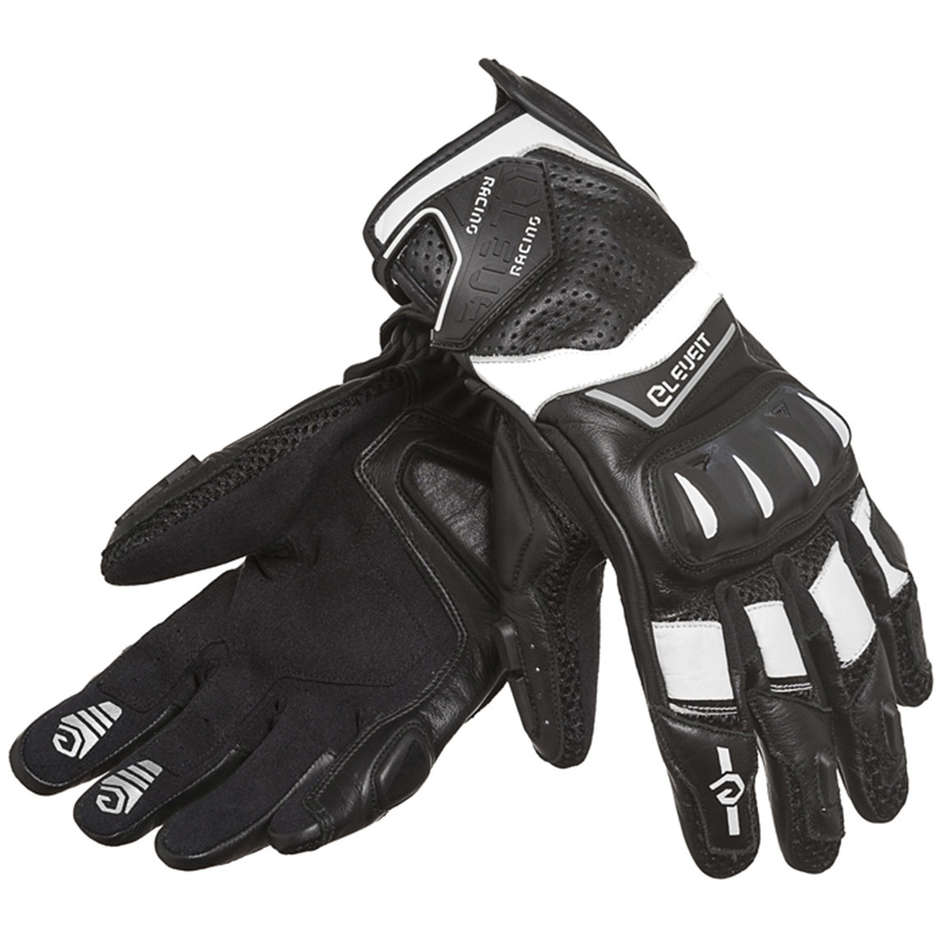 Eleveit Motorcycle Racing Gloves Short In RC1 CE Black Leather