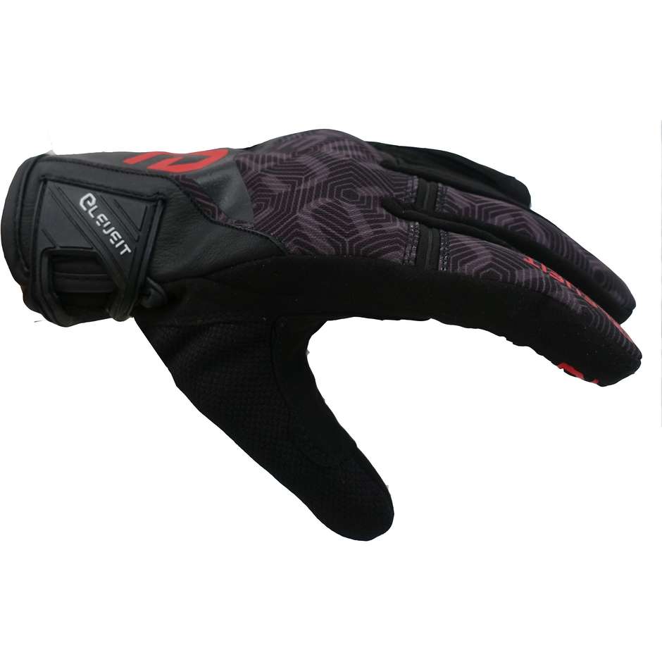 Eleveit RT1 CE Summer Motorcycle Gloves With Black Red Protections