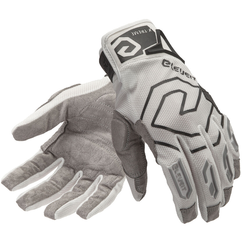Eleveit X TREME GLOVES 23 Schwarz Weiß Motorrad Cross Enduro Handschuhe