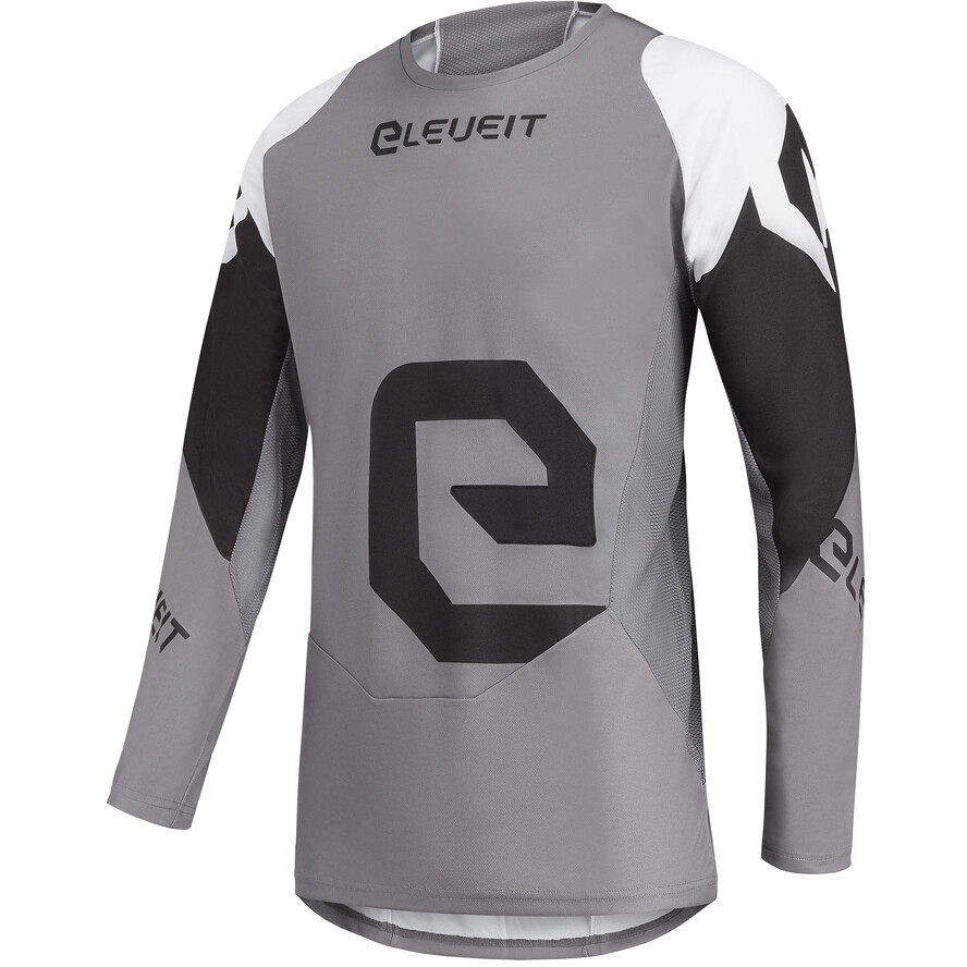Eleveit X TREME JERSEY 23 Grau Weiß Schwarz Moto Cross Enduro Trikot