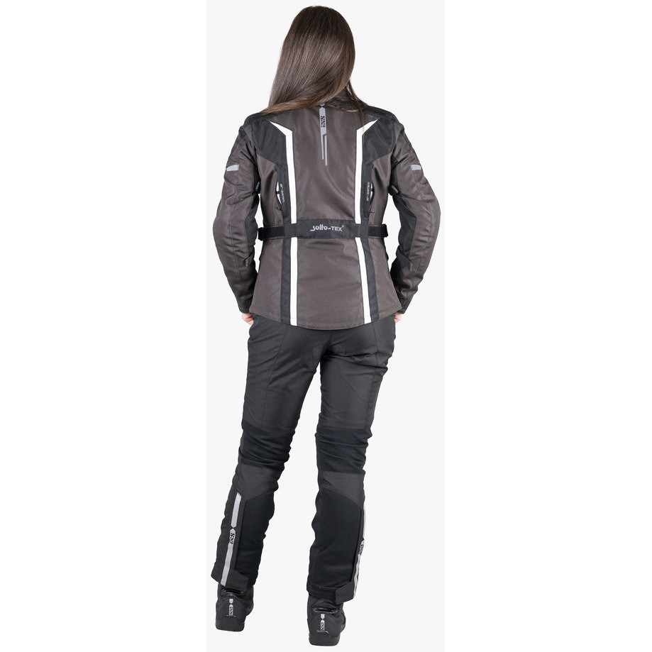Elongated Women's Motorcycle Pants In Ixs TROMSO-ST 2.0 Black Fabric