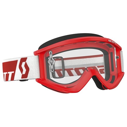 Enduro Motocross Goggles Scott Recoil XI Red Klare Sichtscheibe
