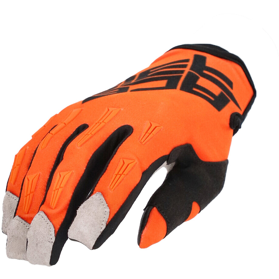 Enduro Motorcycle Gloves for Children in ACERBIS CE MX XK KID Orange Fabric