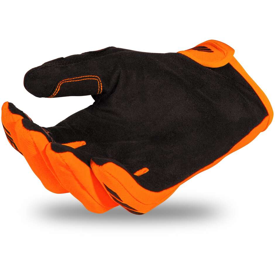 Enduro Motorcycle Gloves for Kids Ufo SKILL RADIAL Orange Fluo
