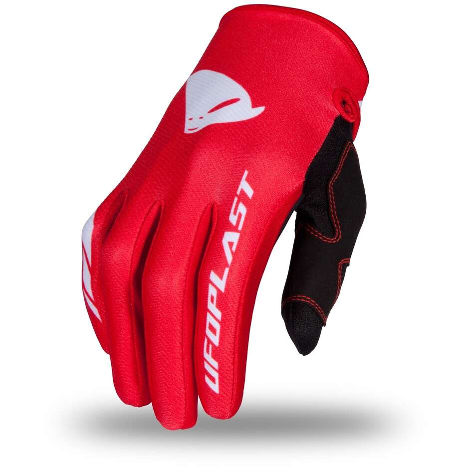 Enduro Motorcycle Gloves for Kids Ufo SKILL RADIAL Red