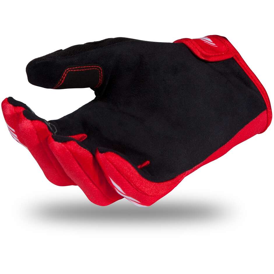 Enduro Motorcycle Gloves for Kids Ufo SKILL RADIAL Red