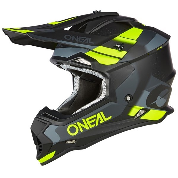 Enduro motorcycle helmet Oneal 2SRS Helmet SPYDE V.23 Black gray Yellow