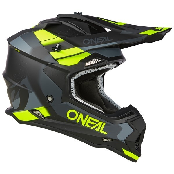 Enduro motorcycle helmet Oneal 2SRS Helmet SPYDE V.23 Black gray Yellow