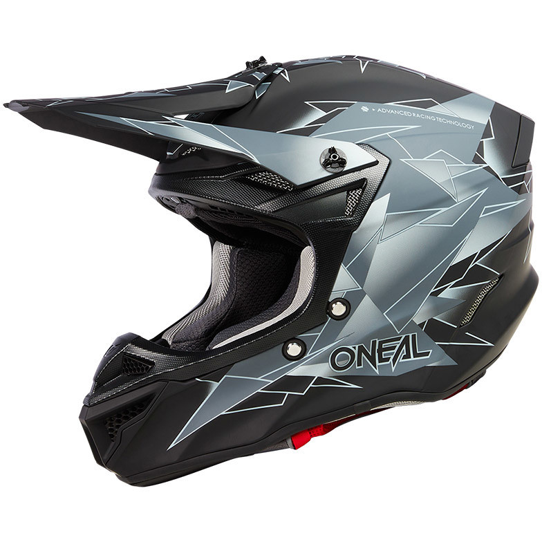 Enduro motorcycle helmet Oneal 5SRS Polyacrylite Helmet ATTACK V.23 Surge Black Gray
